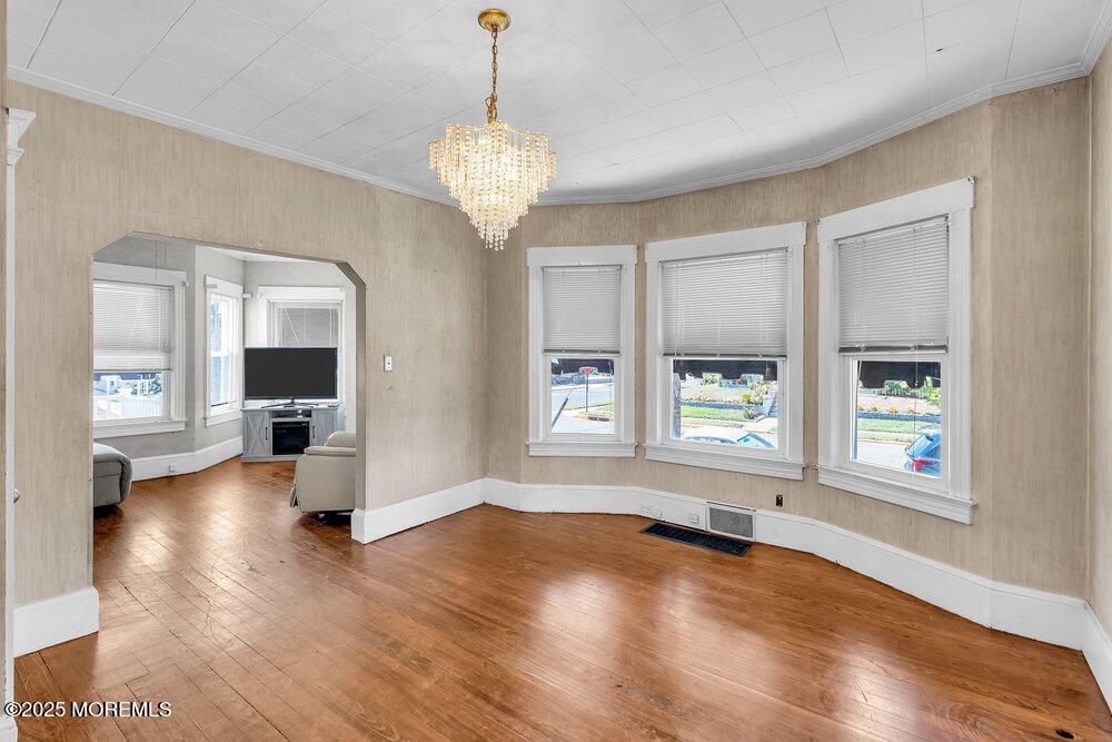 Chandelier, Interior, Wood Texture Flooring