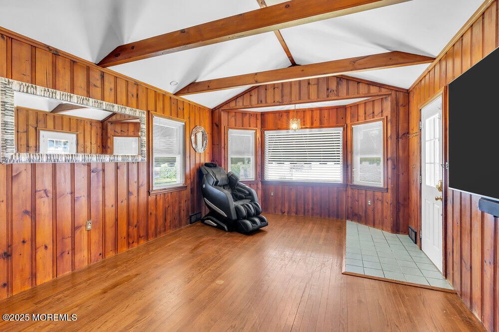 Empty room, Interior, Wooden Beams, Wood Texture Flooring, Wooden Walls