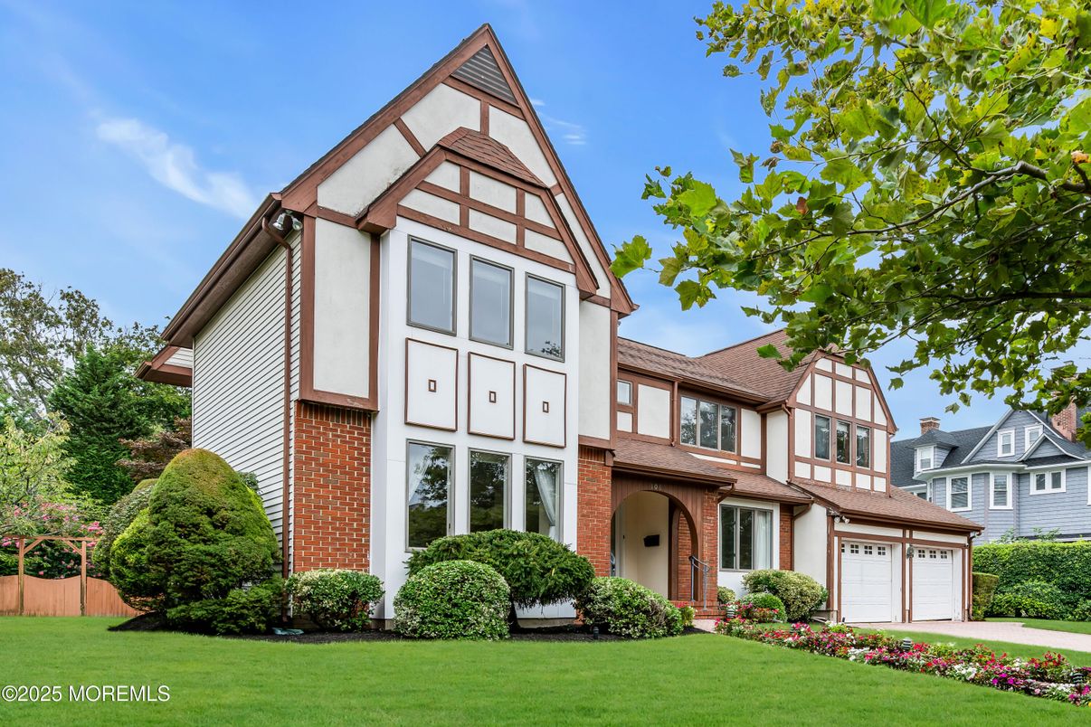 Backyard, Detached Garage, Exterior, Facade, Brick Facade, Tudor Revival