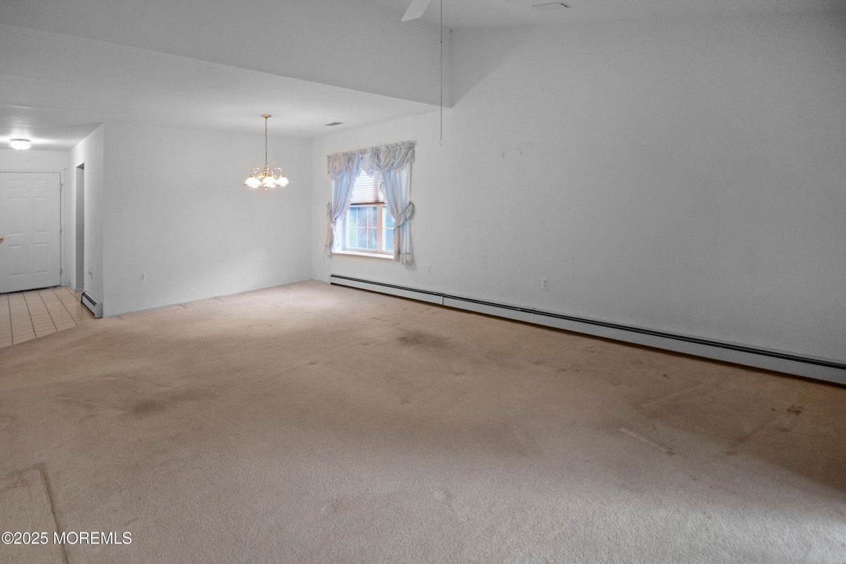 Chandelier, Empty room, Interior