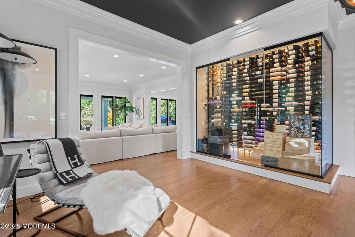 Interior, Recessed Lighting, Wine Storage, Wood Texture Flooring