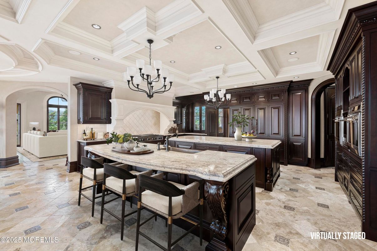 Chandelier, Interior, Kitchen, Recessed Lighting
