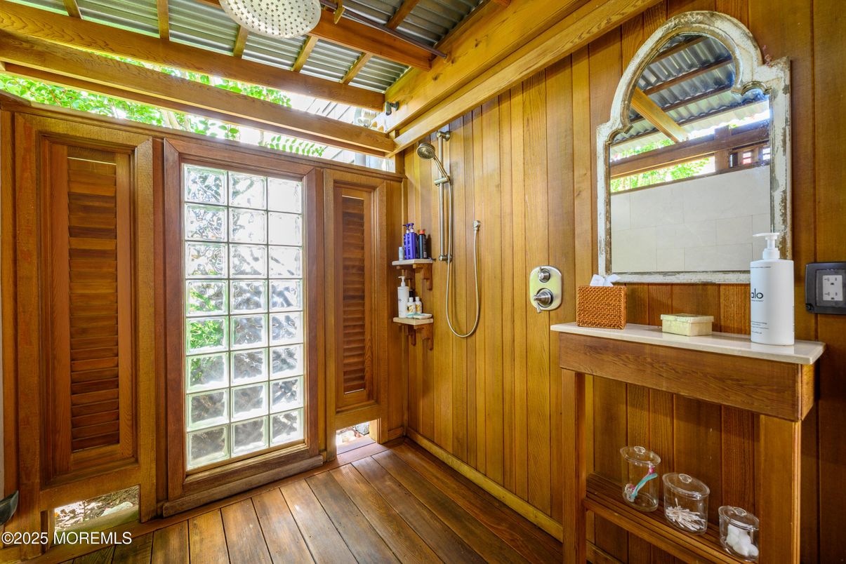 Bathroom, Interior, Wood Texture Flooring, Wooden Walls