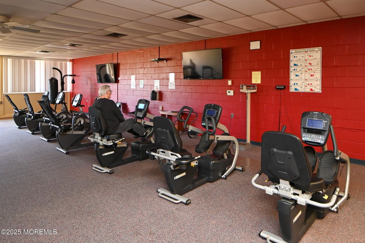 Fitness Equipment, Interior, Stone Walls