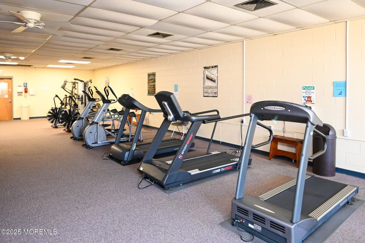 Fitness Equipment, Gym, Interior, Recessed Lighting