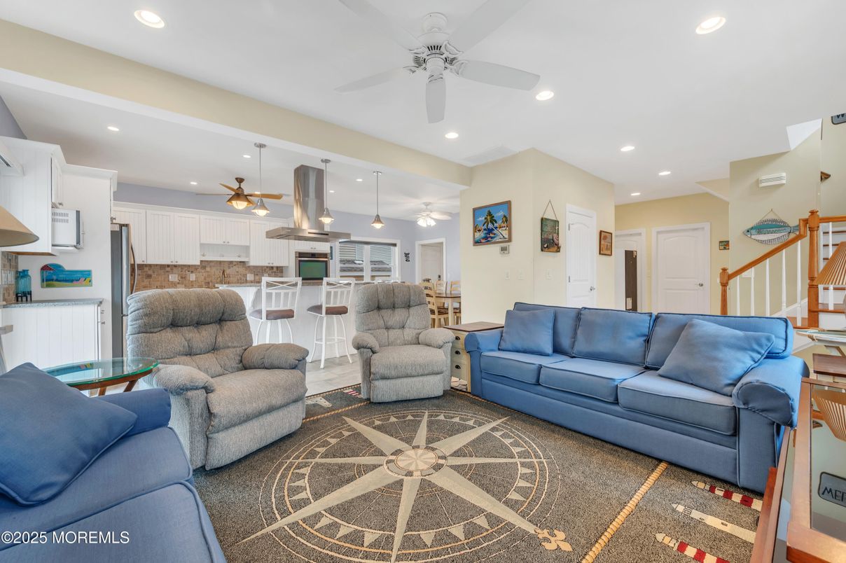 Interior, Kitchen, Living room, Pendant Lights, Recessed Lighting