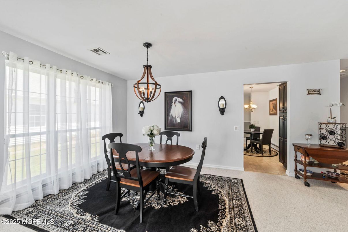 Chandelier, Dining room, Interior, Pendant Lights, Wood Texture Flooring