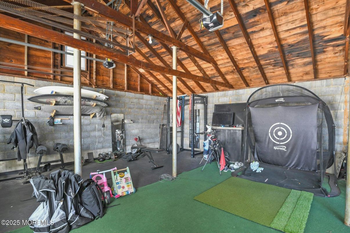 Fitness Equipment, Interior, Stone Walls, Wooden Beams, Wooden Ceilings