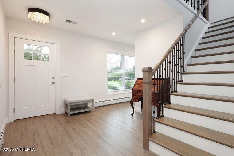 Chandelier, Interior, Recessed Lighting, Wood Texture Flooring