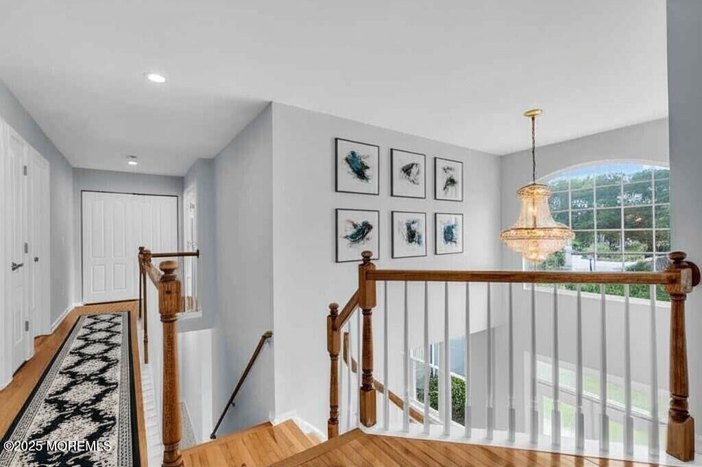 Chandelier, Interior, Recessed Lighting, Wood Texture Flooring
