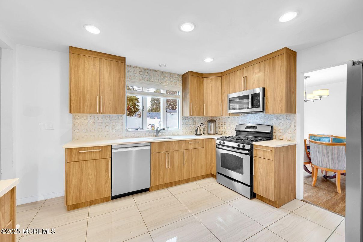 Interior, Kitchen, Recessed Lighting, Stainless Steel Appliances