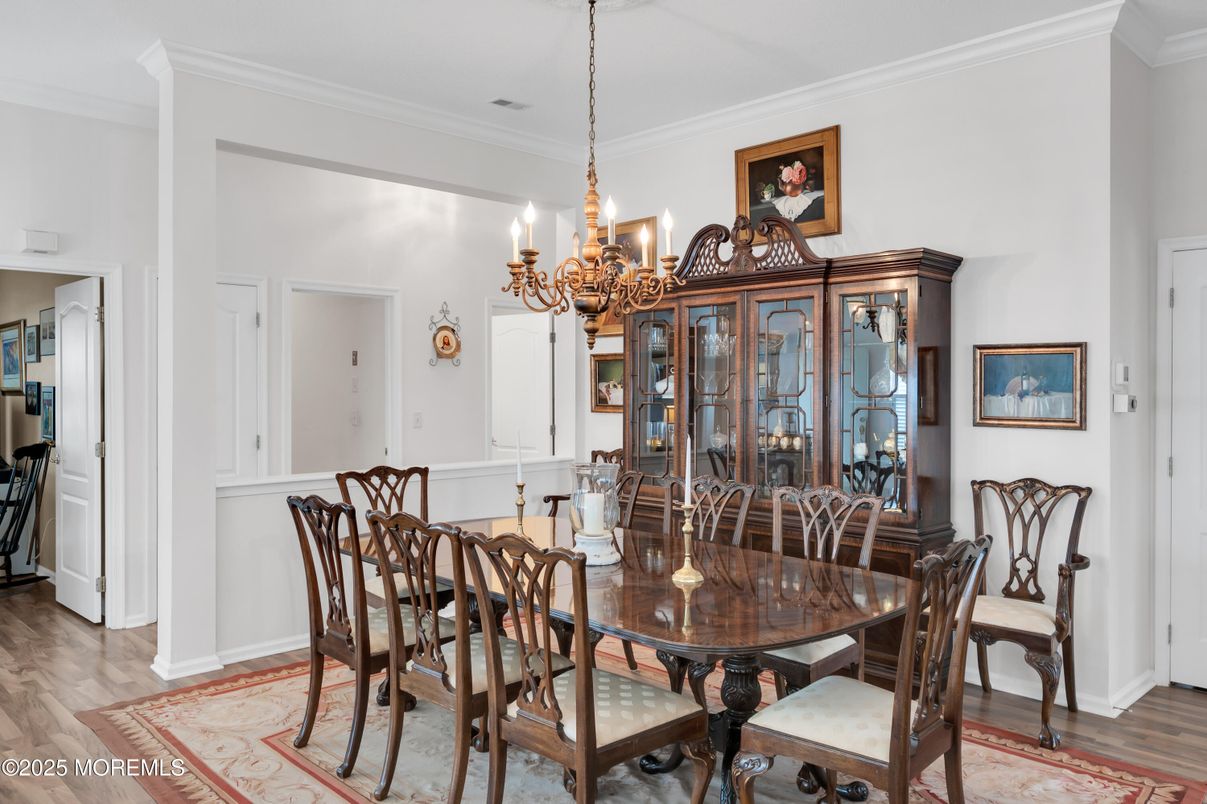 Chandelier, Dining room, Interior, Wood Texture Flooring