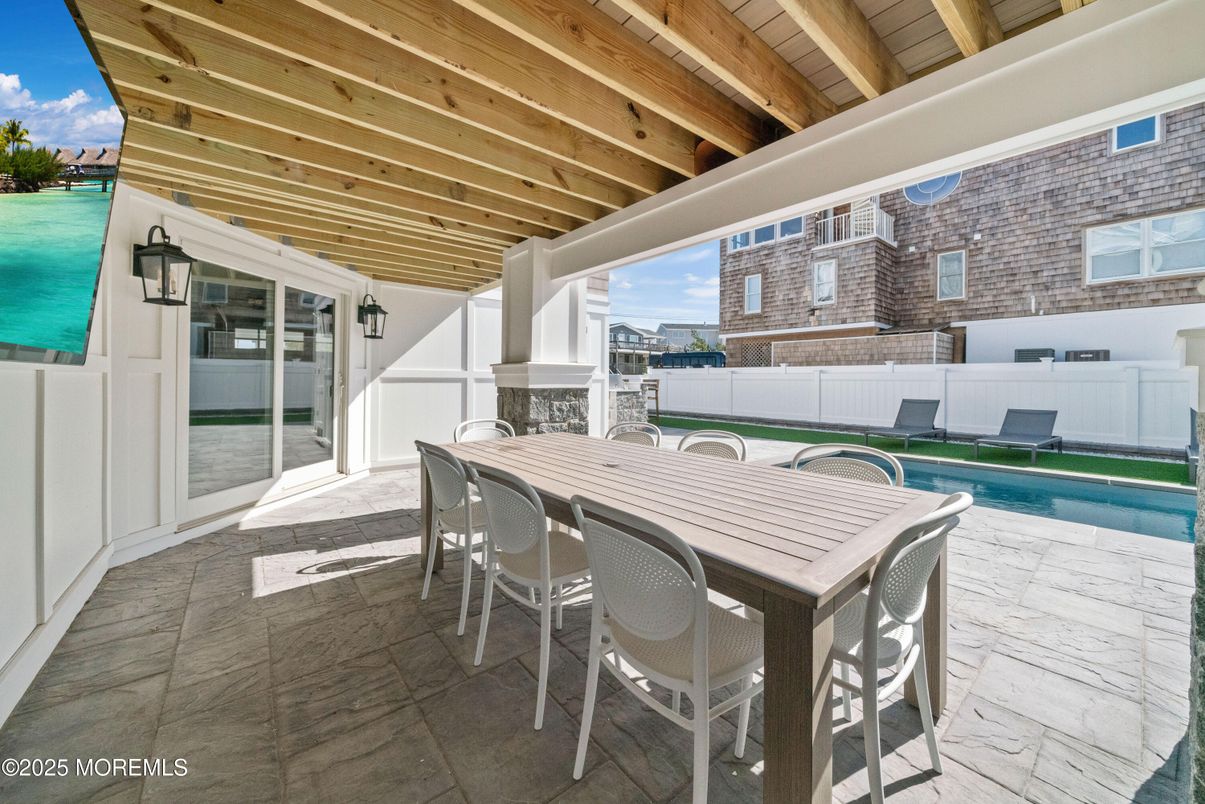 Exterior, Fireplace, Pool