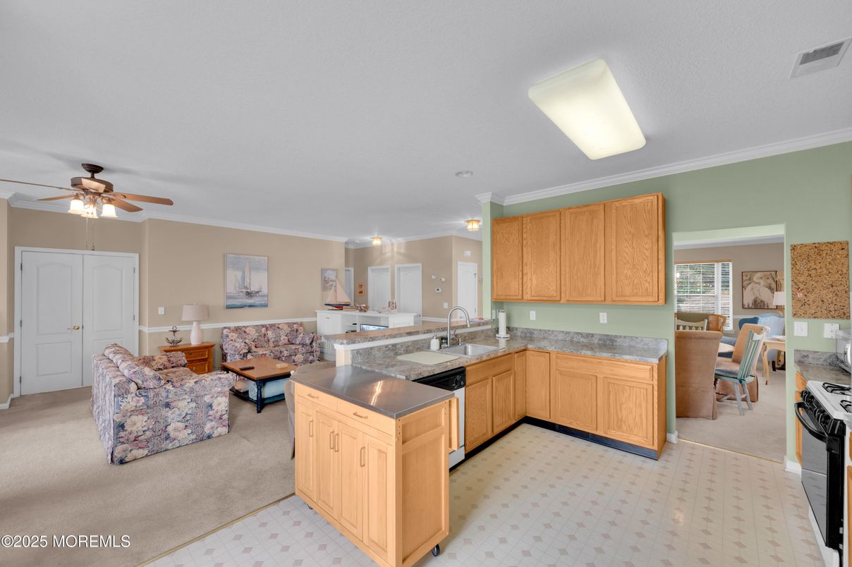 Interior, Kitchen, Living room