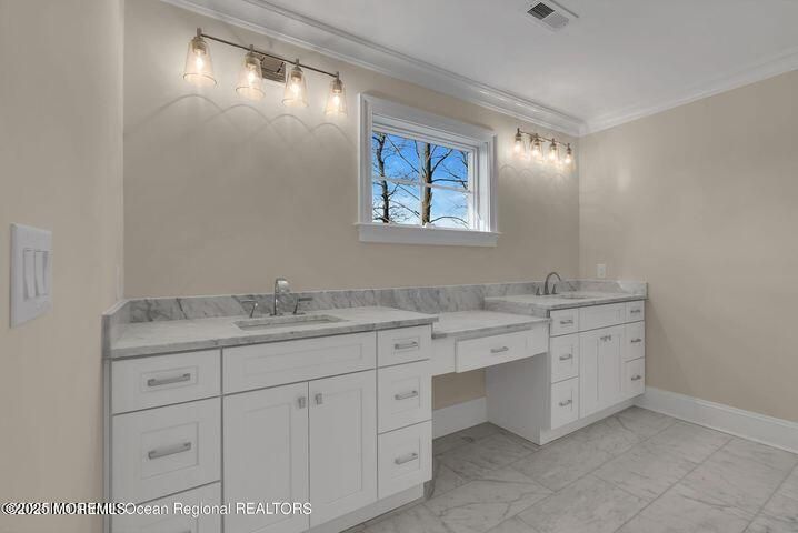 Bathroom, Dual Sink Vanities, Interior, Marble