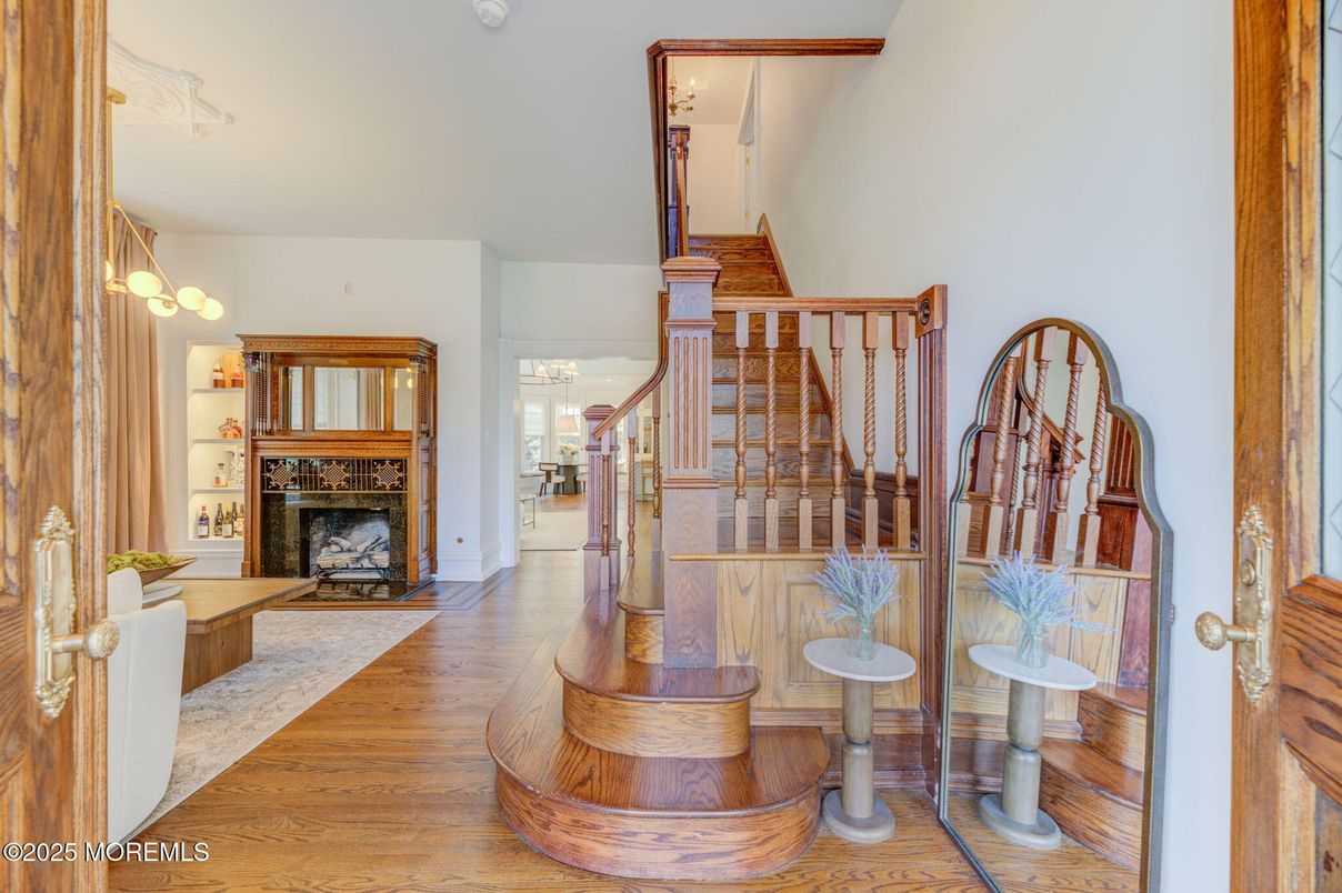 Fireplace, Interior, Wood Texture Flooring