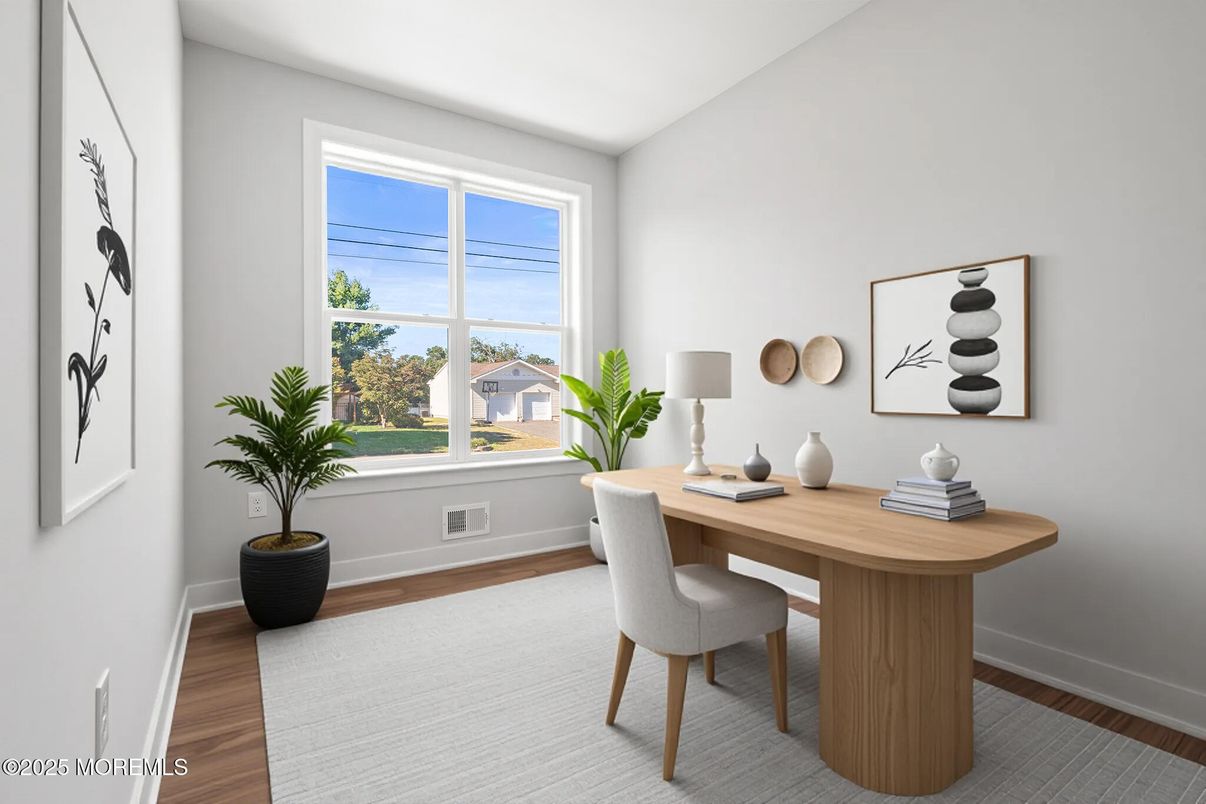 Home Office, Interior, Wood Texture Flooring
