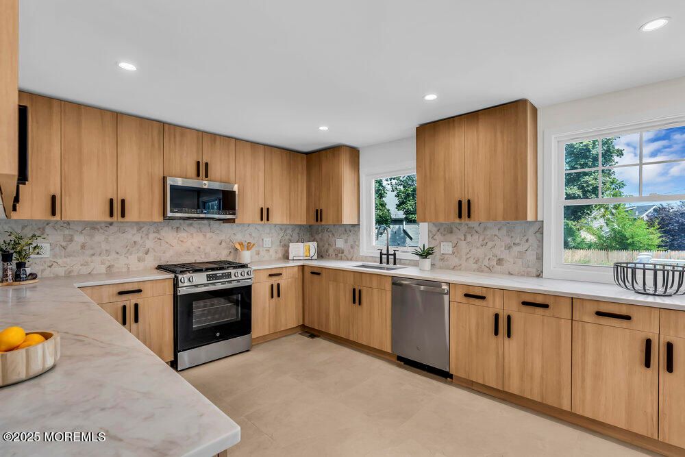 Interior, Kitchen, Recessed Lighting, Stainless Steel Appliances