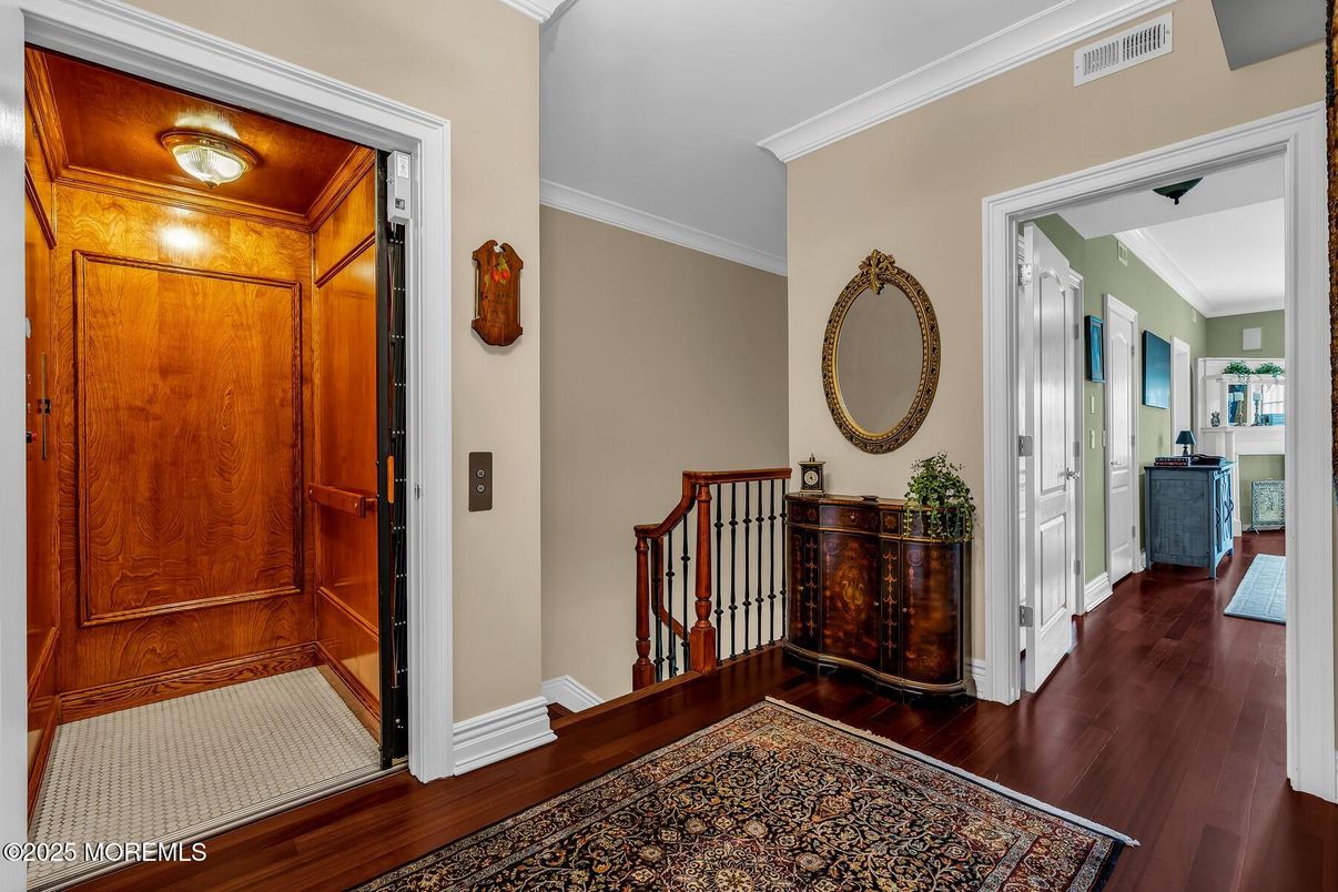 Elevator, Interior, Wood Texture Flooring, Wooden Walls