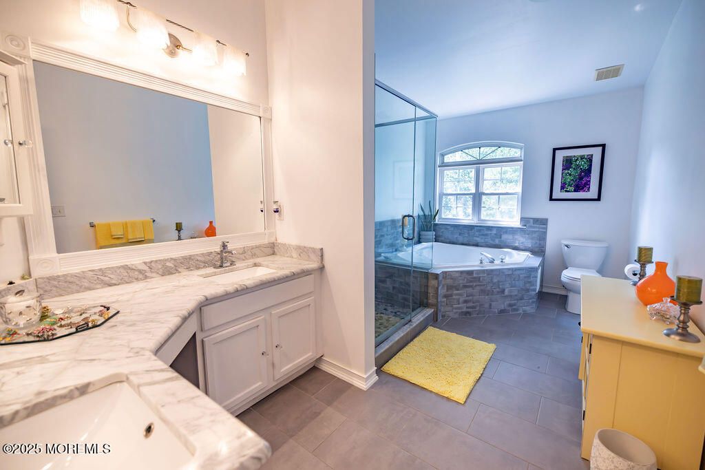 Bathroom, Dual Sink Vanities, Glass Shower, Interior