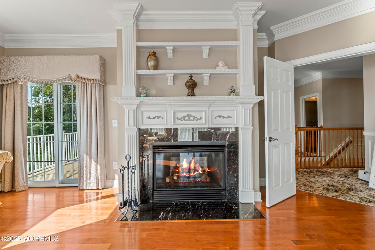 Fireplace, Interior, Wood Texture Flooring