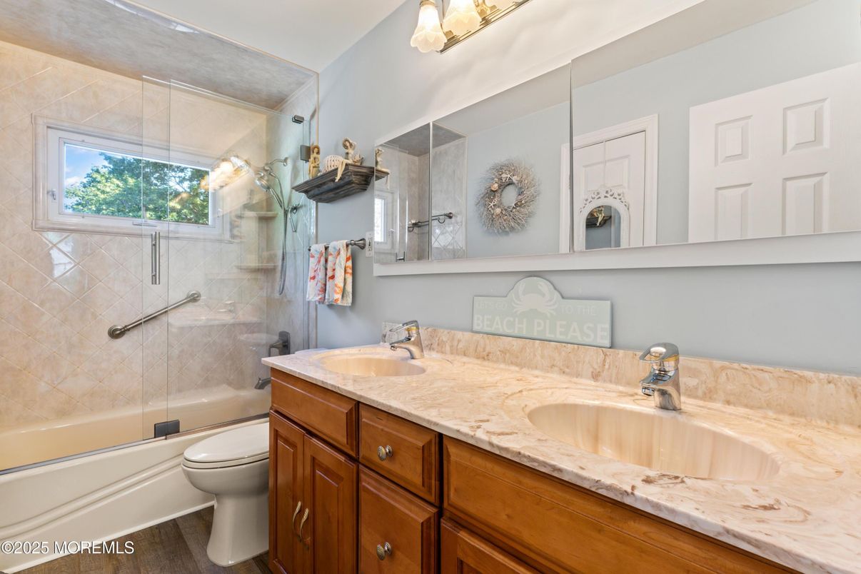 Bathroom, Dual Sink Vanities, Glass Shower, Interior