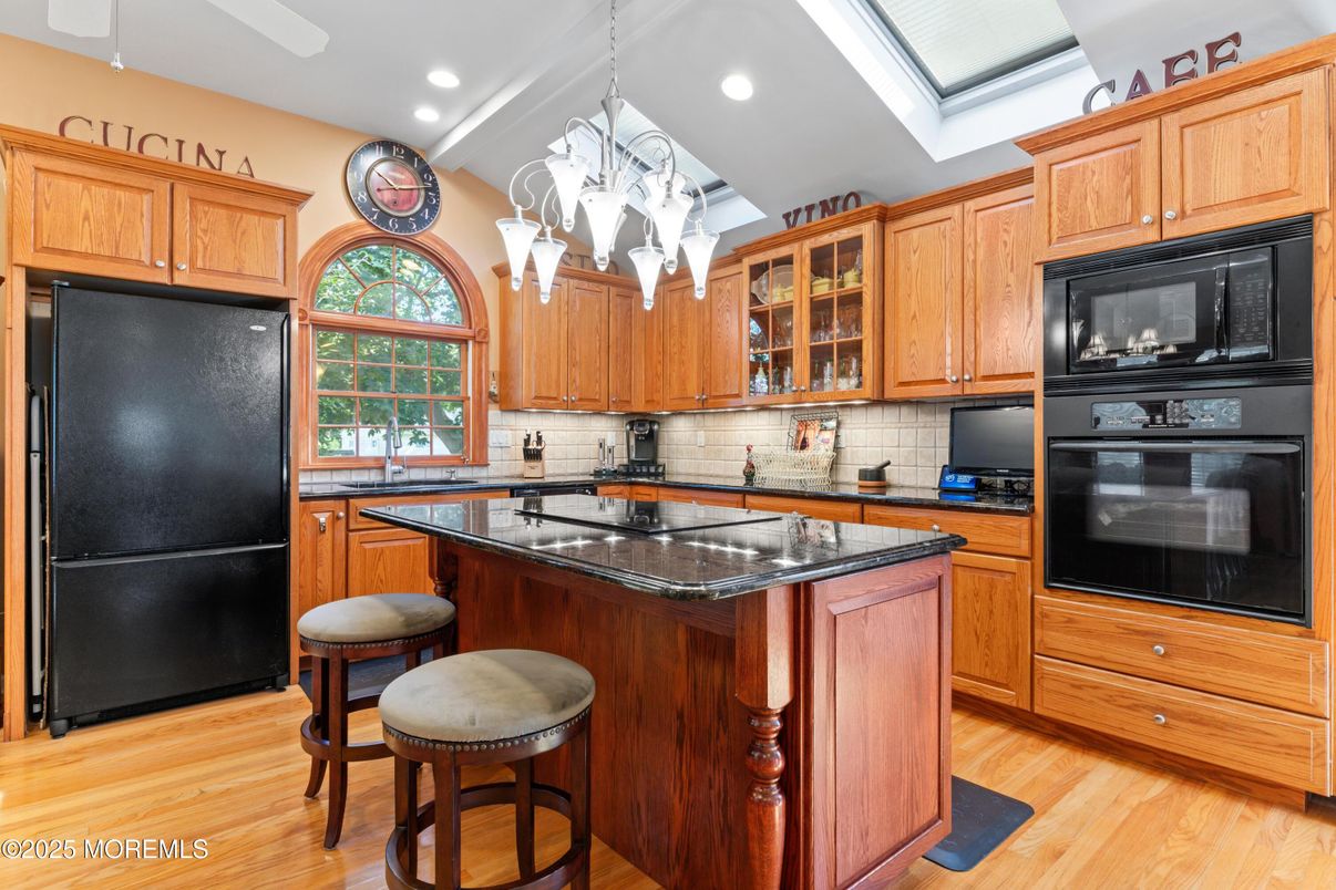 Chandelier, Interior, Kitchen, Recessed Lighting, Wood Texture Flooring