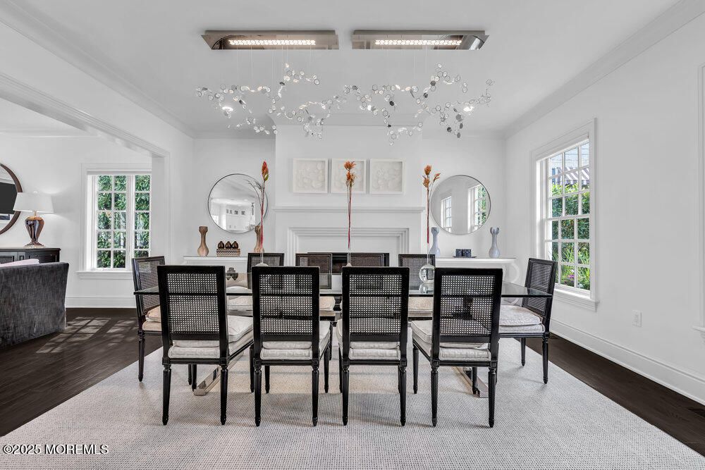 Dining room, Interior, Wood Texture Flooring