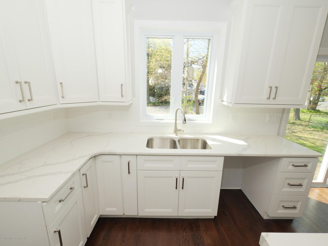 Interior, Kitchen, Marble Walls, Wood Texture Flooring