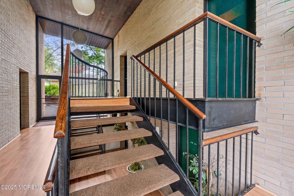 Interior, Stone Walls, Wood Texture Flooring