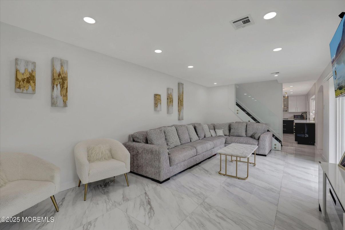 Interior, Living room, Marble, Recessed Lighting
