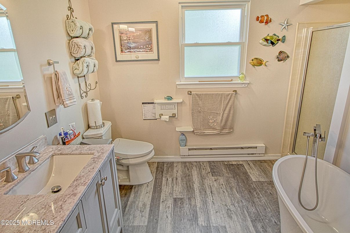 Bathroom, Interior, Wood Texture Flooring