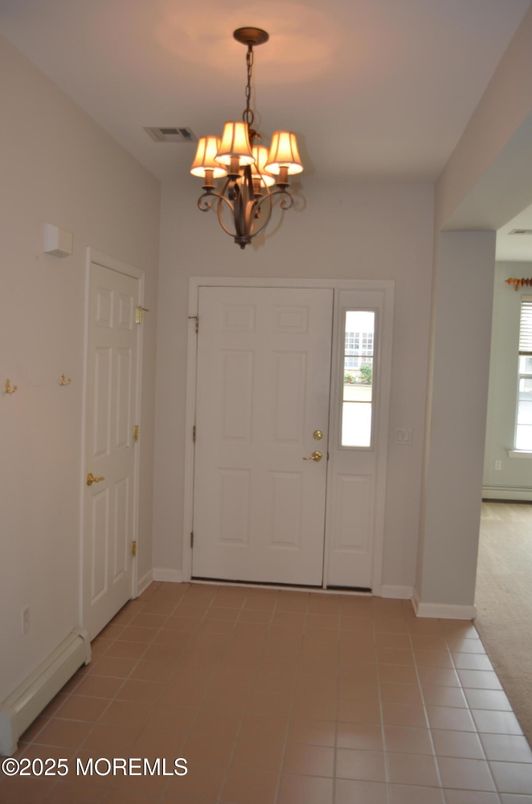 Chandelier, Empty room, Interior
