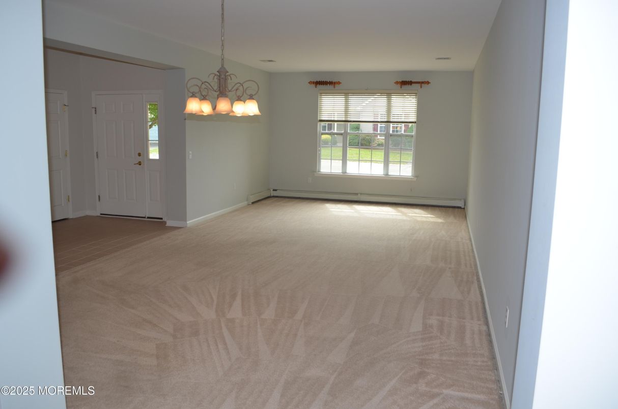 Chandelier, Empty room, Interior