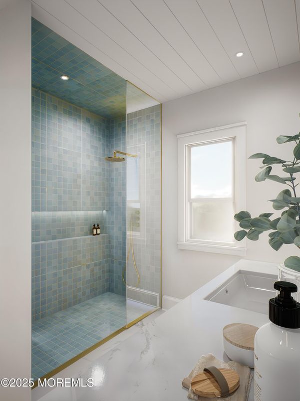 Bathroom, Interior, Recessed Lighting