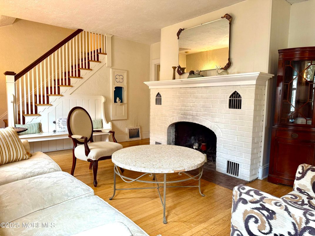 Fireplace, Interior, Stone Walls, Wood Texture Flooring