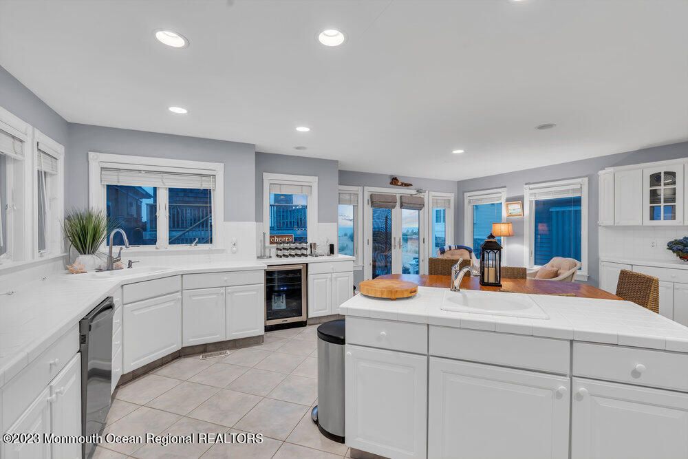 Interior, Kitchen, Recessed Lighting, Stainless Steel Appliances, Tile Countertops