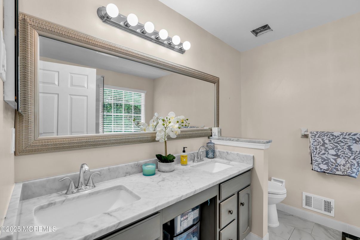 Bathroom, Dual Sink Vanities, Interior, Marble