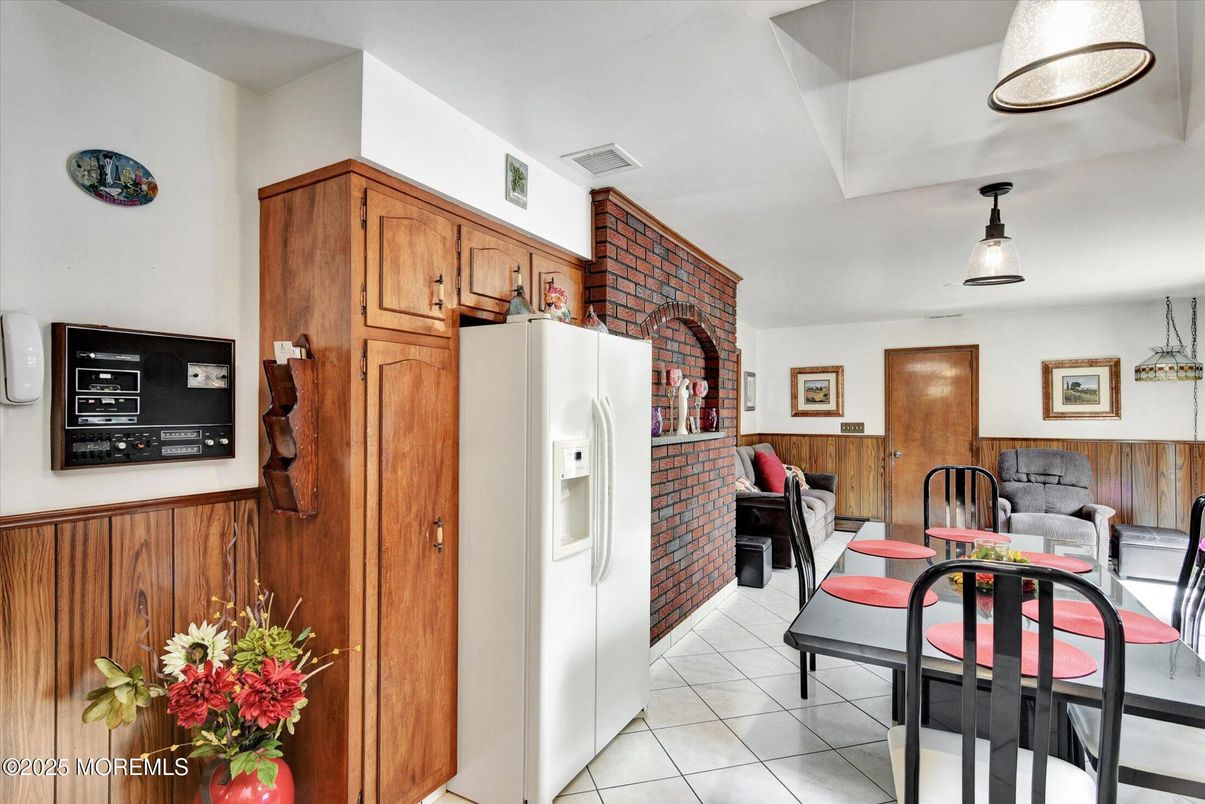 Fireplace, Interior, Kitchen, Living room, Stone Walls