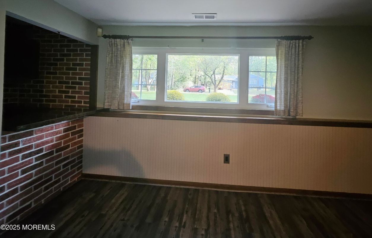 Empty room, Interior, Stone Walls, Wood Texture Flooring