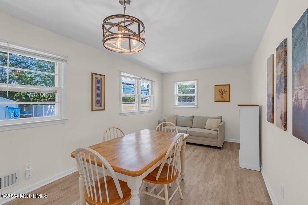 Chandelier, Dining room, Interior, Pendant Lights, Wood Texture Flooring
