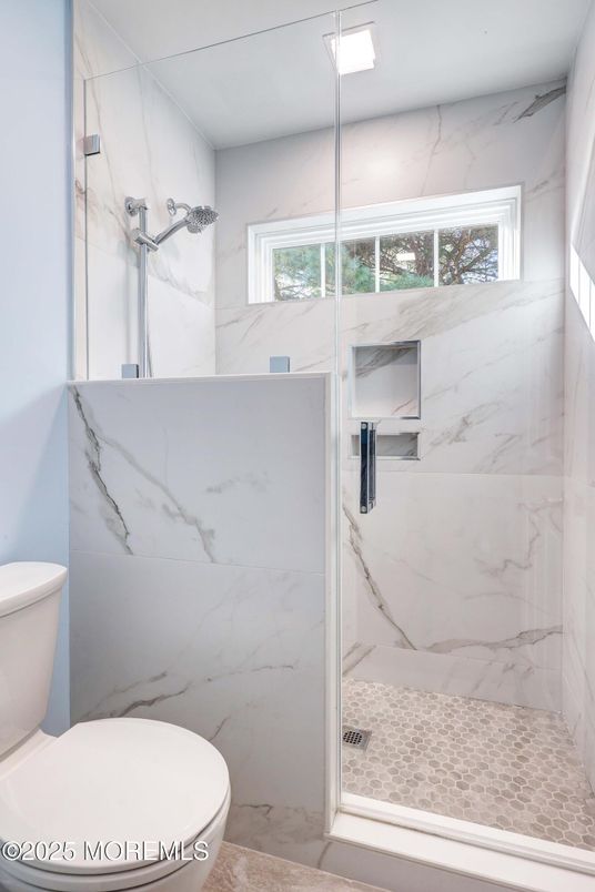 Bathroom, Glass Shower, Interior, Marble Walls