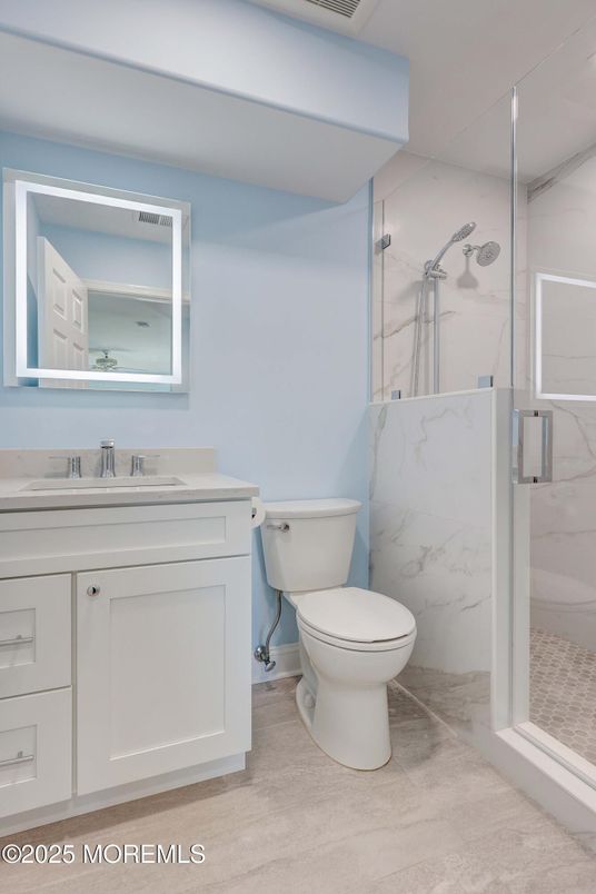 Bathroom, Glass Shower, Interior, Marble Walls