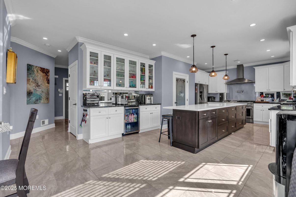 Interior, Kitchen, Pendant Lights, Recessed Lighting, Stainless Steel Appliances