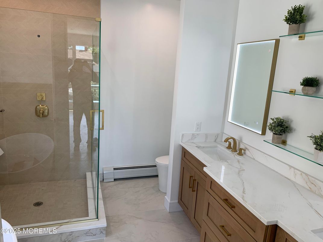 Bathroom, Glass Shower, Interior, Marble