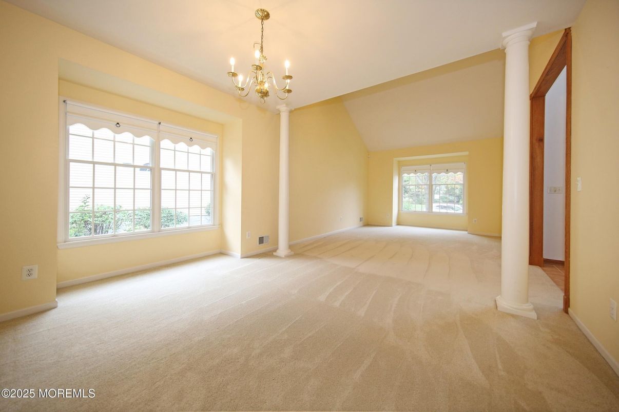 Chandelier, Empty room, Interior
