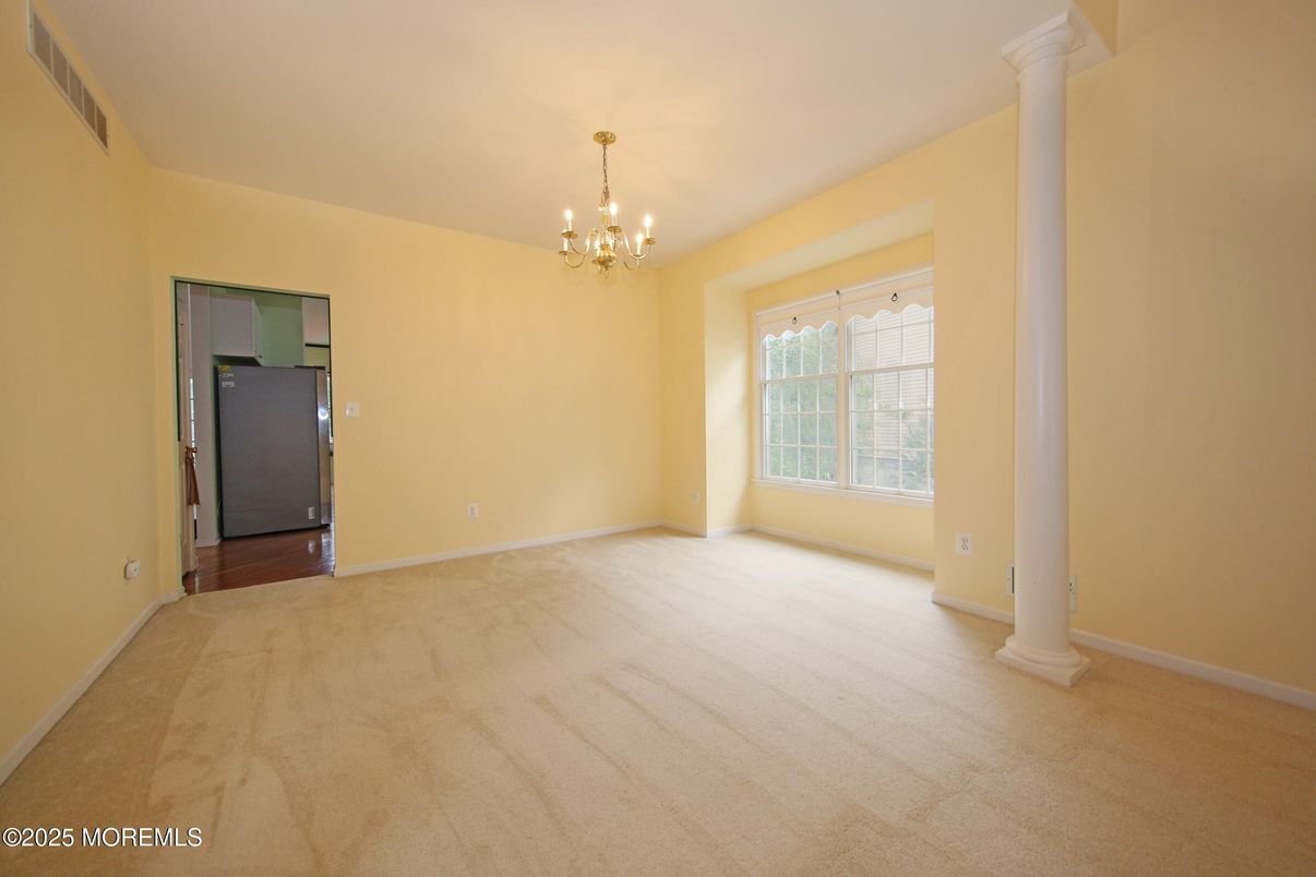 Chandelier, Empty room, Interior