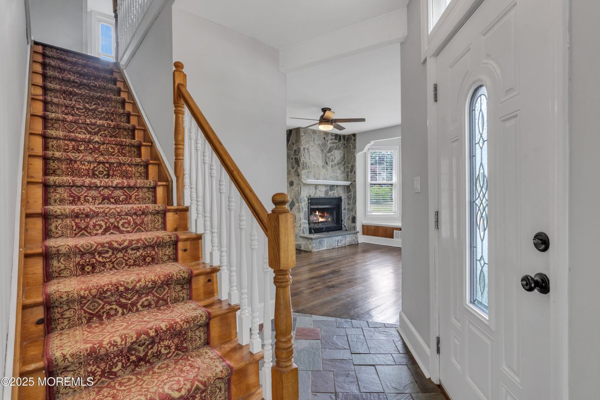 Fireplace, Interior, Wood Texture Flooring