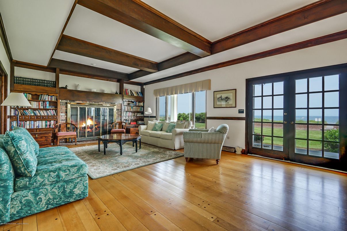 Fireplace, Interior, Living room, Wooden Beams, Wood Texture Flooring