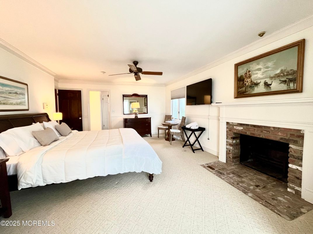 Bedroom, Fireplace, Interior